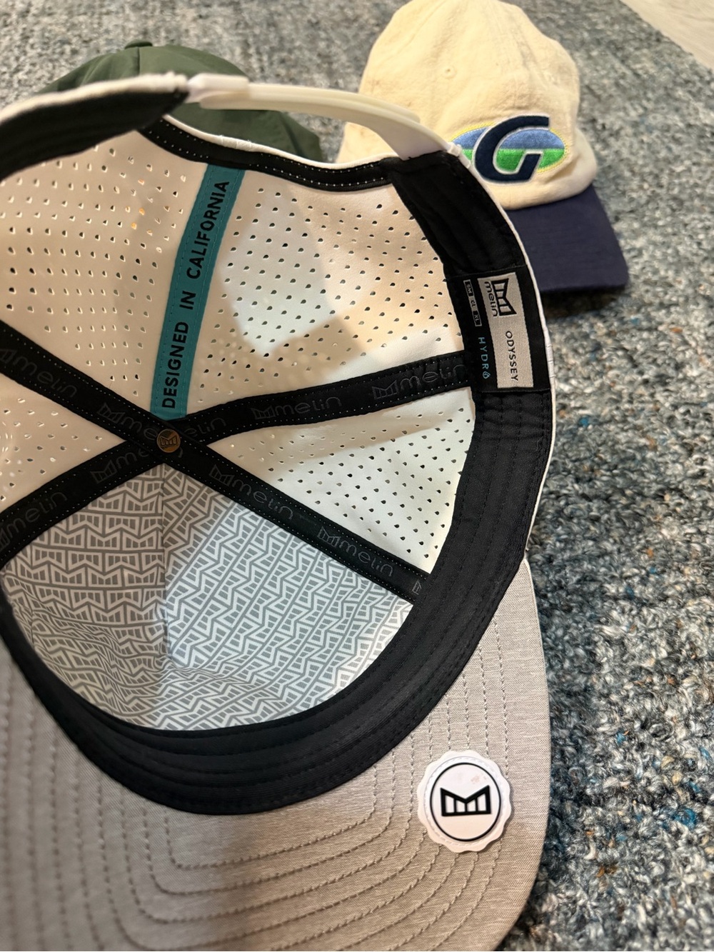 Baseball Caps - Cream & Green - Picture 3 of 7